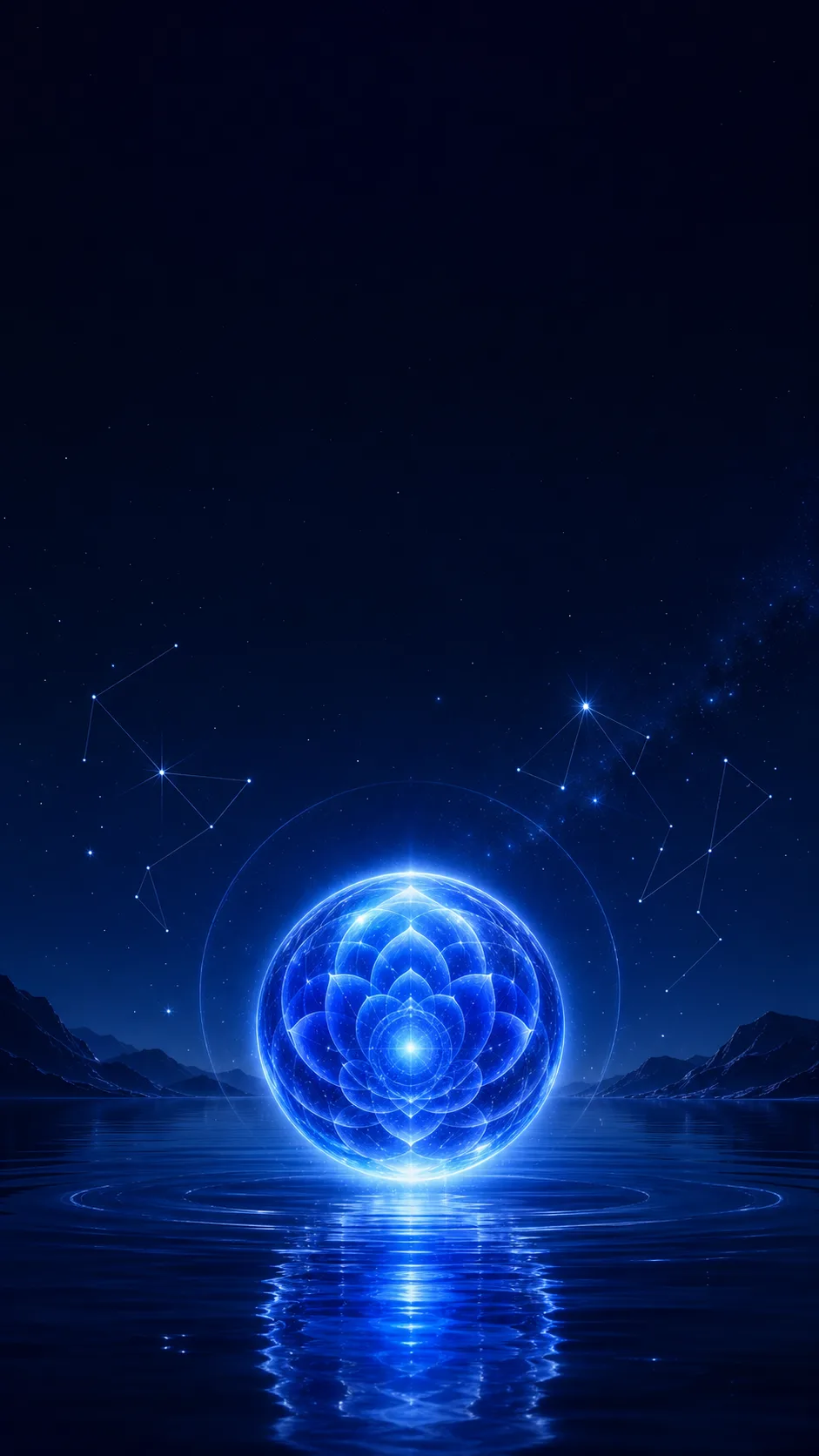 Blue Aura sapphire phone wallpaper