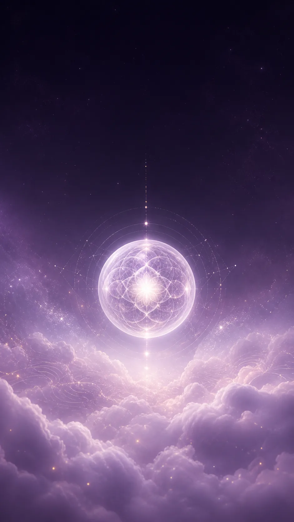Crown chakra amethyst phone wallpaper