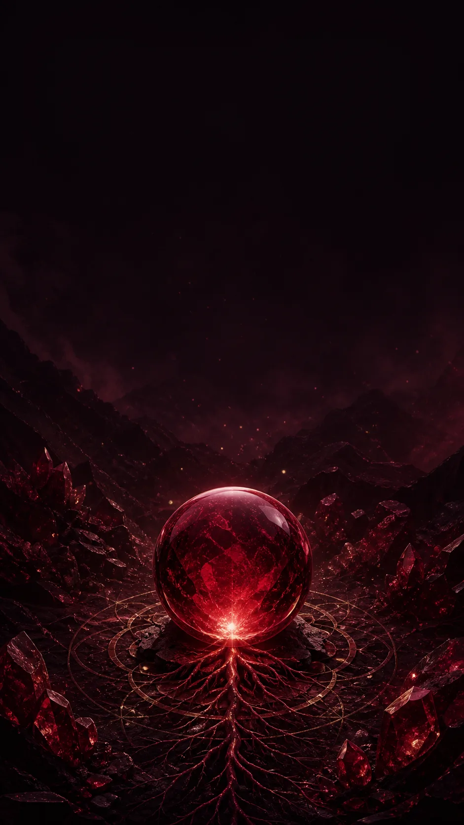 Root chakra garnet phone wallpaper