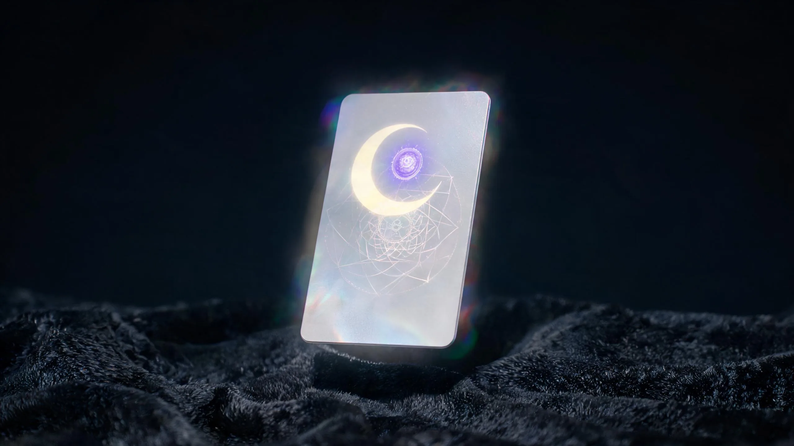 A luminous daily aura card with a soft chakra light and celestial atmosphere